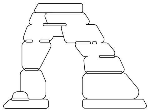 Delicate Arch Coloring Page